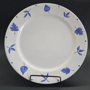 Vintage Retroneu Claudine Blue Leaves On White #4255 11" dinner Plate